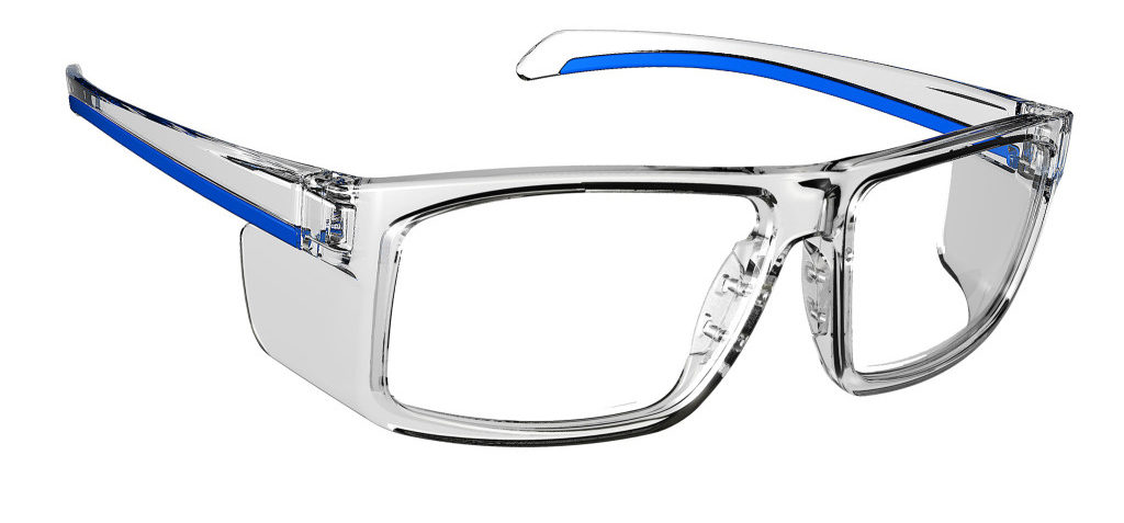 Safety glasses frames BASIC: MODEL 5003 in Cry/Blue