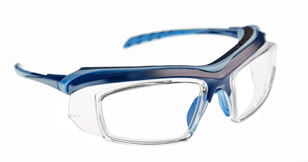 Safety glasses frames WRAP-RX COLLECTION: MODEL 6008 in Blue