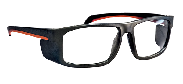 Safety glasses frames BASIC: MODEL 5003 in Black/Red