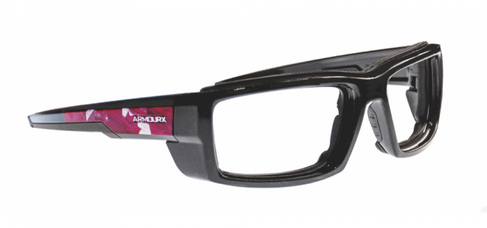 Safety glasses frames WRAP-RX COLLECTION: MODEL 6014A with Canadian flag design