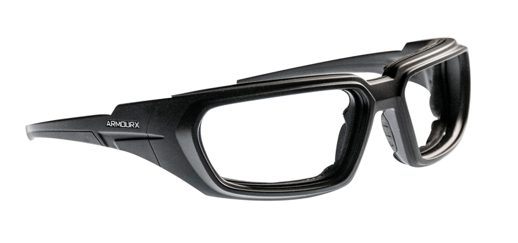 Safety glasses frames WRAP-RX COLLECTION: MODEL 6015A in Black/Grey