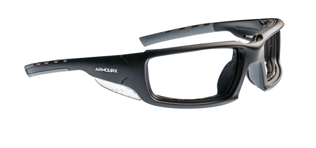 Safety glasses frames WRAP-RX COLLECTION: MODEL 6016 in Black/Grey