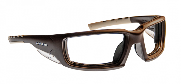 Safety glasses frames WRAP-RX COLLECTION: MODEL 6016 in Brown/Beige