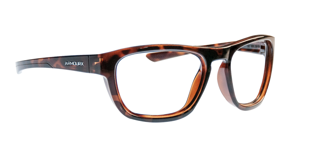 Safety glasses frames WRAP-RX COLLECTION: MODEL 6017 in Demi-Amber