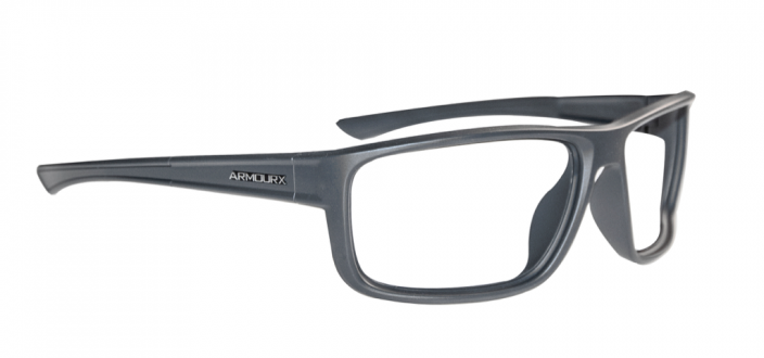 Safety glasses frames WRAP-RX COLLECTION: MODEL 6018 in Matte Grey